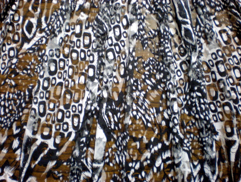 6.Black-White Animal Print Lace